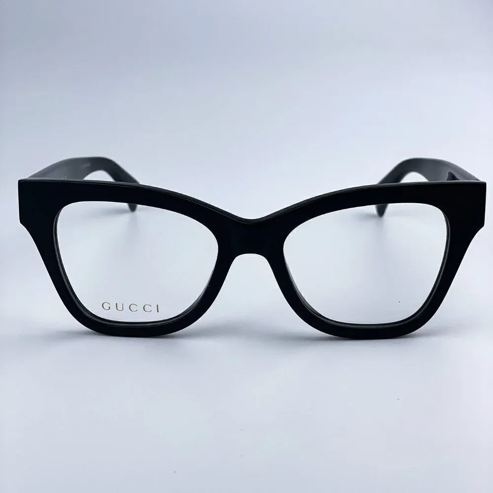 SALE! NEW Gucci GG1133O 003 Shiny Black Cat Eye Women LOGO Eyeglasses